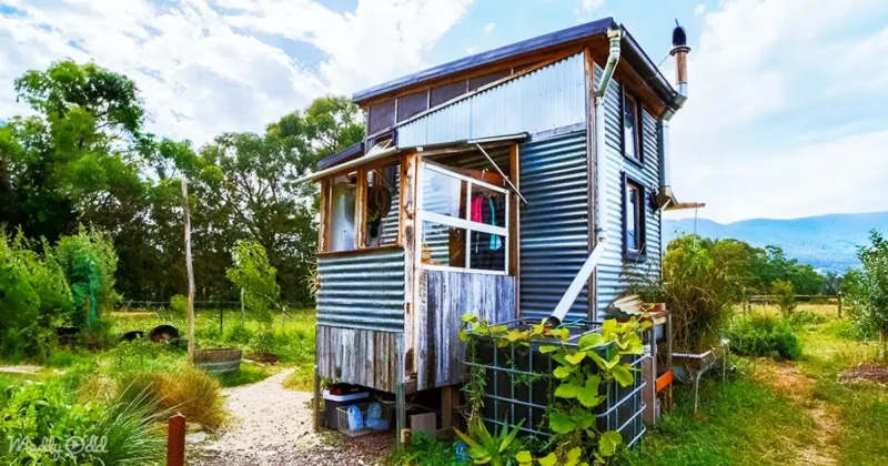 Image showcasing “Salvaged Chic” Off-Grid Tiny House Built Free With Reclaimed Materials ...